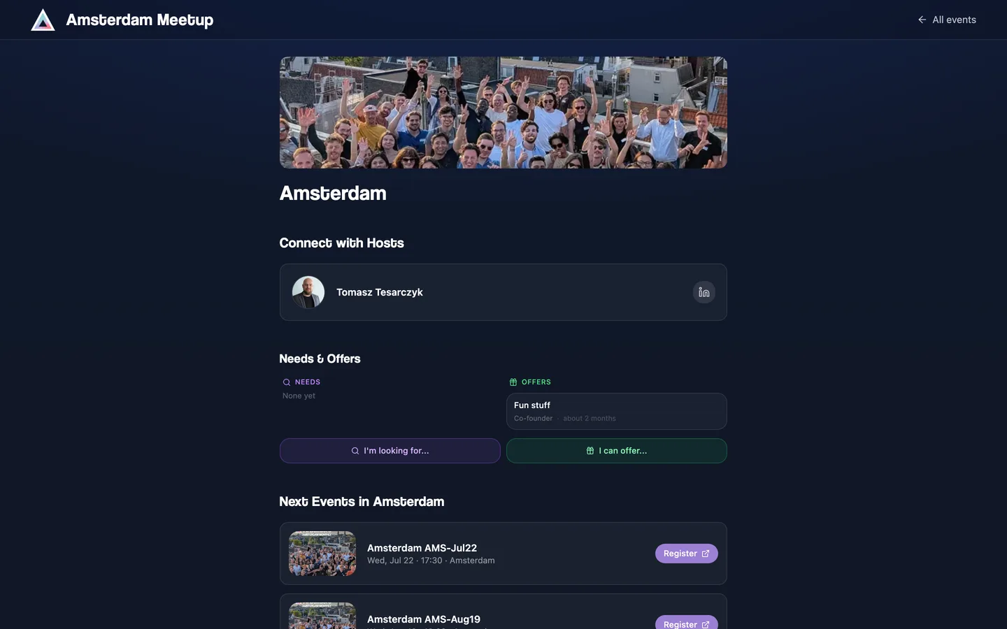 Clubria event hub